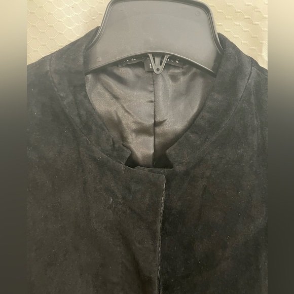 New Frontier black long vintage suede coat - Picture 4 of 10